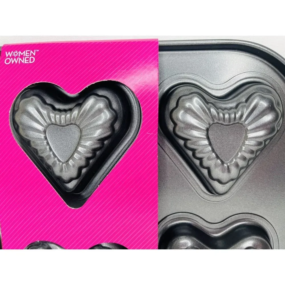 Be Mine Heart Cake Pan Makes 6 Valentines Love Small Cakes Kitchen
